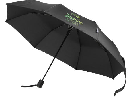Paraguas Agnes de 53 cm, plegable y con apertura automática, fabricado en RPET