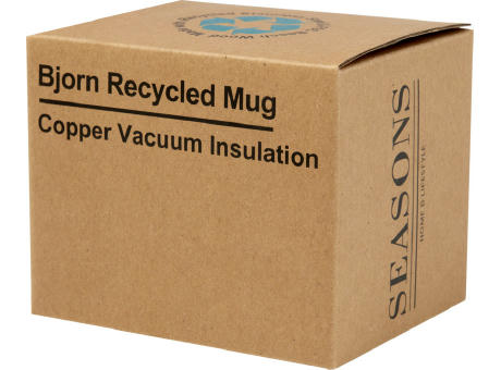 Taza de acero inoxidable reciclado con certificado RCS con aislamiento de cobre de 360 ml Bjorn