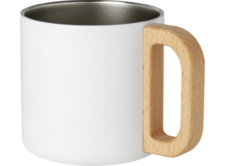 Taza de acero inoxidable reciclado con certificado RCS con aislamiento de cobre de 360 ml Bjorn