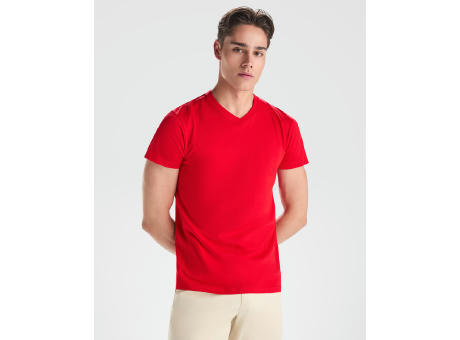 Camiseta de cuello de pico de manga corta para hombre de 155 g/m² Samoyedo