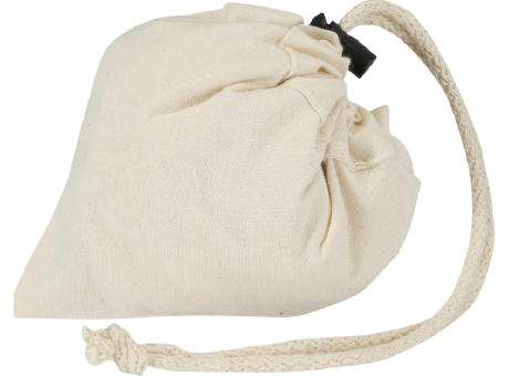 Bolsa de tela de algodón reciclada GRS «Madras Blend», 140 g/m², plegable, 7 l