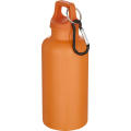 Botella de 400 ml de color liso de plástico reciclado con certificado RCS y mosquetón Oregon 