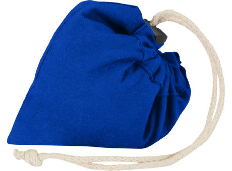Bolsa de tela de algodón reciclada GRS «Madras Blend», 140 g/m², plegable, 7 l