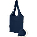 Bolsa de tela de algodón reciclada GRS «Madras Blend», 140 g/m², plegable, 7 l