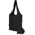 Bolsa de tela de algodón reciclada GRS «Madras Blend», 140 g/m², plegable, 7 l