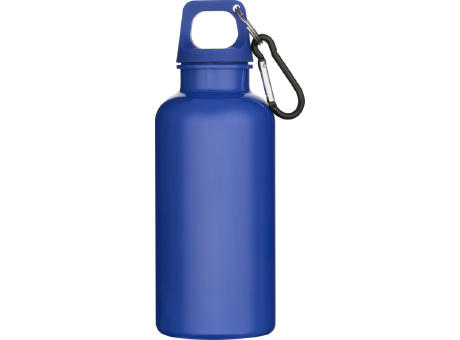 Botella de 400 ml de color liso de plástico reciclado con certificado RCS y mosquetón Oregon 