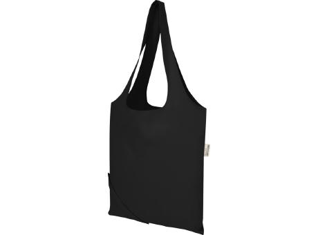 Bolsa de tela de algodón reciclada GRS «Madras Blend», 140 g/m², plegable, 7 l