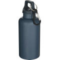 Botella de 400 ml de color liso de plástico reciclado con certificado RCS y mosquetón Oregon 