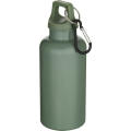 Botella de 400 ml de color liso de plástico reciclado con certificado RCS y mosquetón Oregon 
