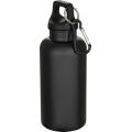 Botella de 400 ml de color liso de plástico reciclado con certificado RCS y mosquetón Oregon 