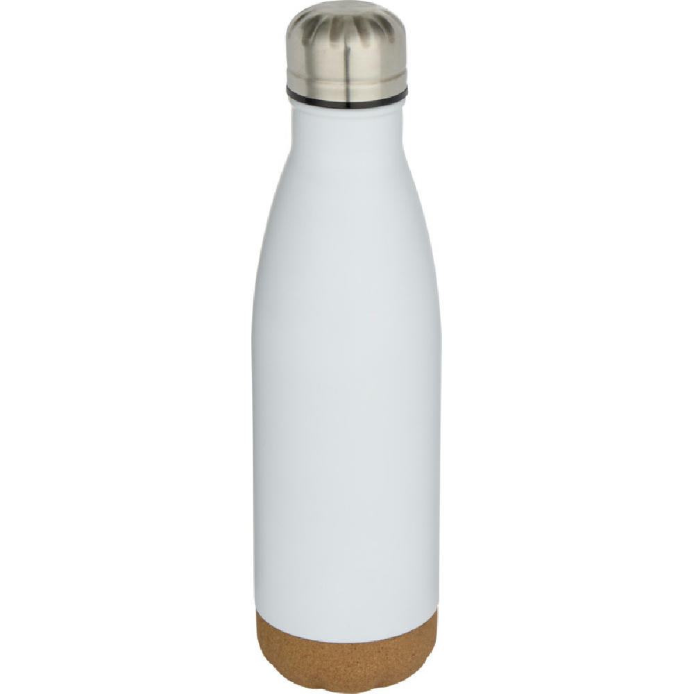 Botella de 500 ml de acero inoxidable con aislamiento y doble pared con detalles de corcho Cove