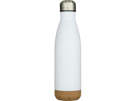 Botella de 500 ml de acero inoxidable con aislamiento y doble pared con detalles de corcho Cove