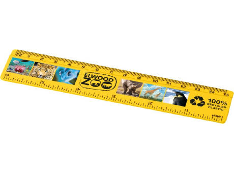 Regla de plástico reciclado de 15 cm Refari