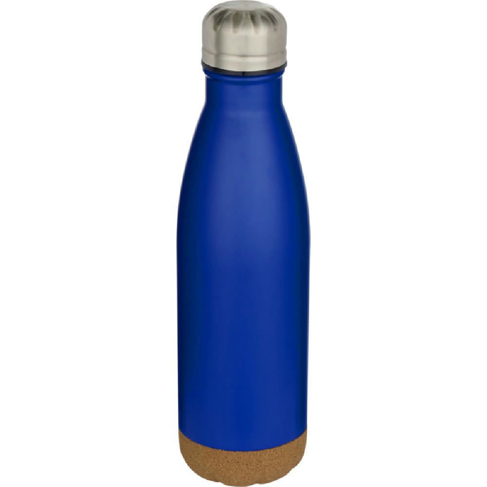 Botella de 500 ml de acero inoxidable con aislamiento y doble pared con detalles de corcho Cove