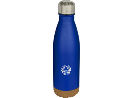 Botella de 500 ml de acero inoxidable con aislamiento y doble pared con detalles de corcho Cove