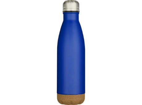 Botella de 500 ml de acero inoxidable con aislamiento y doble pared con detalles de corcho Cove