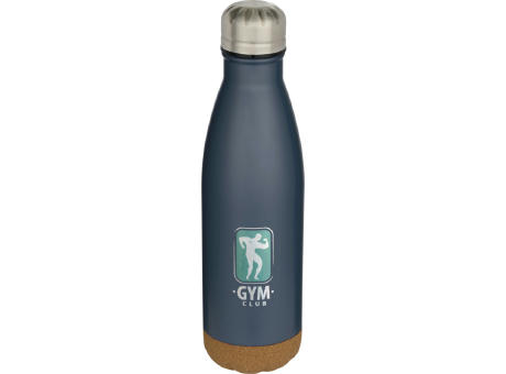 Botella de 500 ml de acero inoxidable con aislamiento y doble pared con detalles de corcho Cove