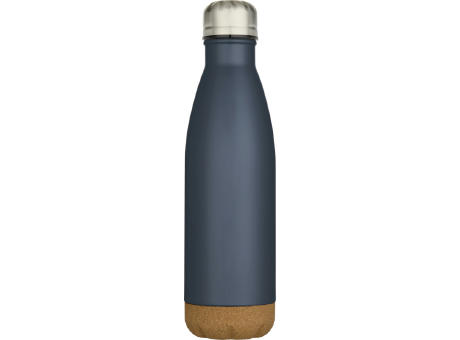 Botella de 500 ml de acero inoxidable con aislamiento y doble pared con detalles de corcho Cove
