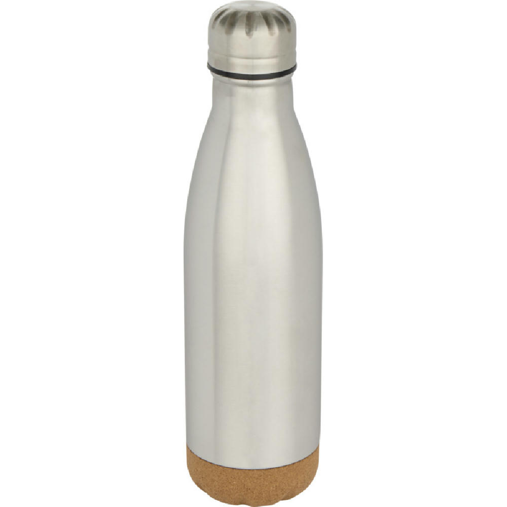 Botella de 500 ml de acero inoxidable con aislamiento y doble pared con detalles de corcho Cove