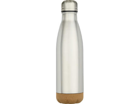 Botella de 500 ml de acero inoxidable con aislamiento y doble pared con detalles de corcho Cove