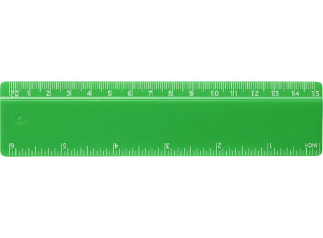 Regla de plástico reciclado de 15 cm Refari