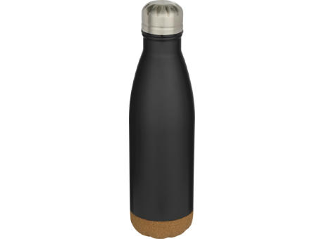 Botella de 500 ml de acero inoxidable con aislamiento y doble pared con detalles de corcho Cove