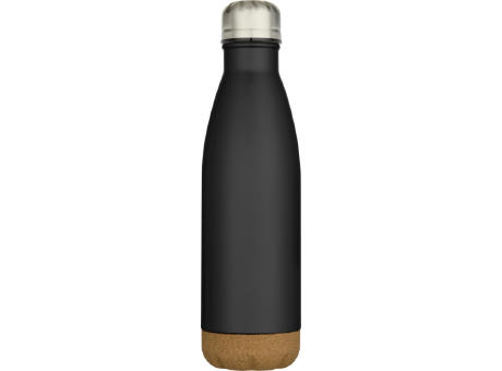 Botella de 500 ml de acero inoxidable con aislamiento y doble pared con detalles de corcho Cove