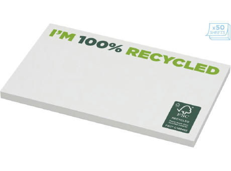 Bloc de notas adhesivas de papel reciclado de 127 x 75 mm Sticky-Mate® 