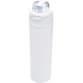 Botella de agua Theron de 800 ml de acero inoxidable de pared simple reciclado (RCS), con tapa de doble función y pajita abat