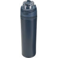 Botella de agua Theron de 800 ml de acero inoxidable de pared simple reciclado (RCS), con tapa de doble función y pajita abat