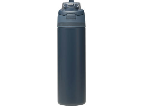 Botella de agua Theron de 800 ml de acero inoxidable de pared simple reciclado (RCS), con tapa de doble función y pajita abat
