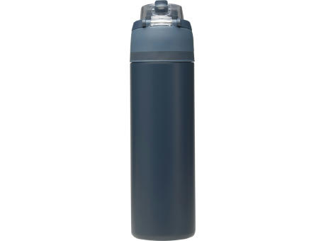 Botella de agua Theron de 800 ml de acero inoxidable de pared simple reciclado (RCS), con tapa de doble función y pajita abat