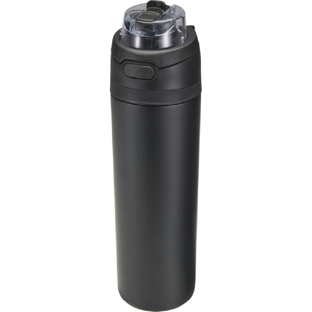 Botella de agua Theron de 800 ml de acero inoxidable de pared simple reciclado (RCS), con tapa de doble función y pajita abat