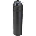Botella de agua Theron de 800 ml de acero inoxidable de pared simple reciclado (RCS), con tapa de doble función y pajita abat