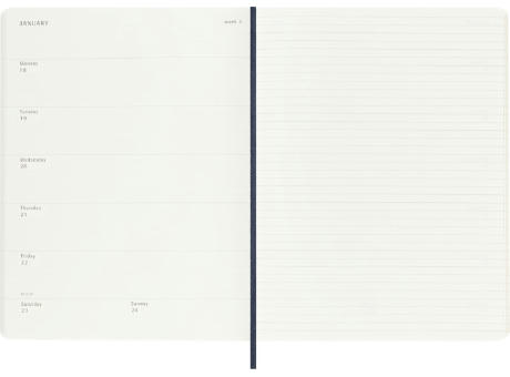 Libreta XL con tapa blanda de 12 meses Moleskine