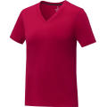 Camiseta de manga corta y cuello en V para mujer 
