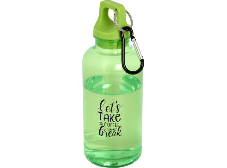 Bidón de 400 ml de plástico reciclado con mosquetón y certificación RCS Oregon