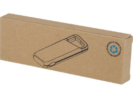 Batería externa de 5000 mAh y 12 W de plástico reciclado resistente al agua con mosquetón Alkes
