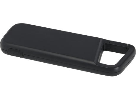 Batería externa de 5000 mAh y 12 W de plástico reciclado resistente al agua con mosquetón Alkes
