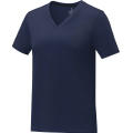 Camiseta de manga corta y cuello en V para mujer 