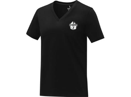 Camiseta de manga corta y cuello en V para mujer 
