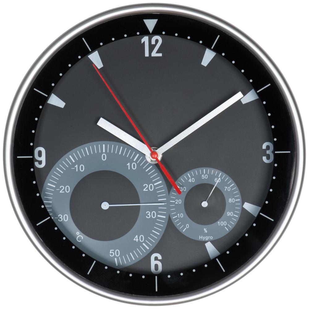 Reloj de pared con higrómetro y termómetro