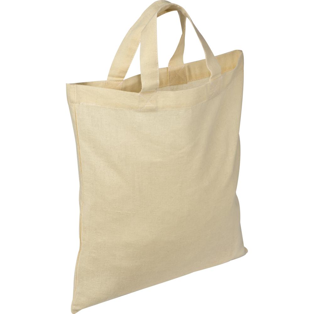 Bolsa de algodón con asas cortas - Certificado OEKO-TEX Standard 100