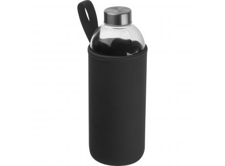 Botella de vidrio de 1 litro con funda de neopreno