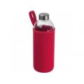 Botella de vidrio de 1 litro con funda de neopreno