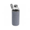 Botella de vidrio de 1 litro con funda de neopreno