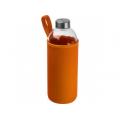 Botella de vidrio de 1 litro con funda de neopreno