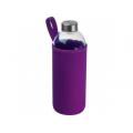 Botella de vidrio de 1 litro con funda de neopreno