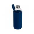Botella de vidrio de 1 litro con funda de neopreno