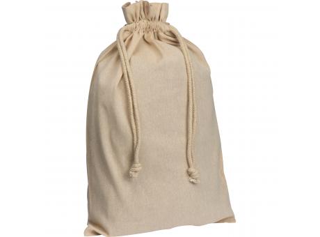 Bolsa grande con cordón hecha de algodón reciclado